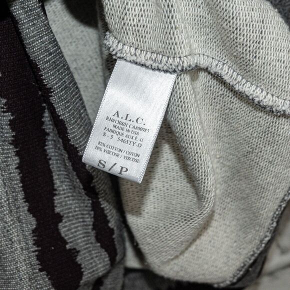 A.L.C. Conlo Striped Crew Sweater in Gray striped Size Small - Picture 6 of 8